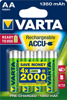 Batterie Stilo Ricaricabili Varta Ric.Varta 56746.04 Bl.4Pz Stilo 1350