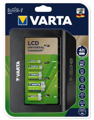 Caricabatterie Varta Lcd Universal Plus Nimh 57688 101 401