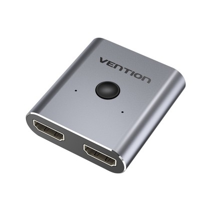 Interruttore/splitter Vention HDMI femmina a 2xHDMI femmina 4K bidirezionale - alluminio grigio