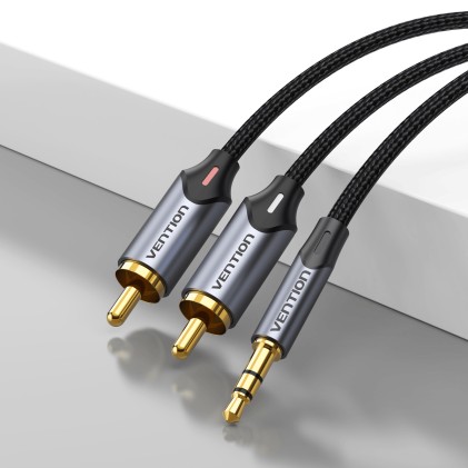 Vention BCNBI cavo audio 3 m 3.5mm 2 x RCA Grigio