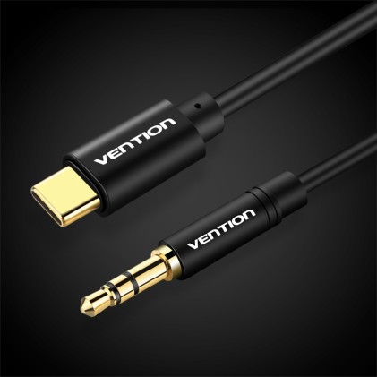 Vention BGABF cavo audio 1 m 3.5mm USB tipo-C Nero