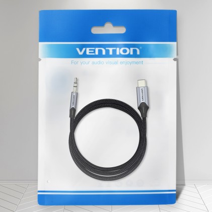 Vention BGKHF cavo audio 1 m 3.5mm USB tipo-C Grigio
