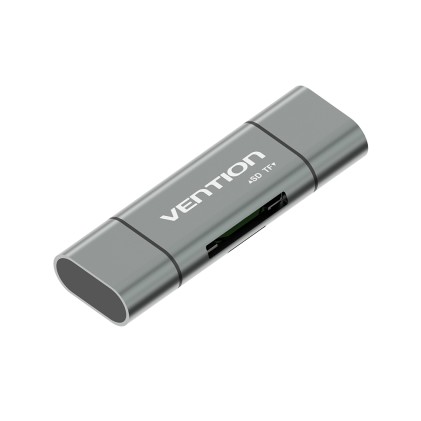 Vention CCHH0 lettore di schede USB Type-A/USB Type-C/Micro-USB Grigio