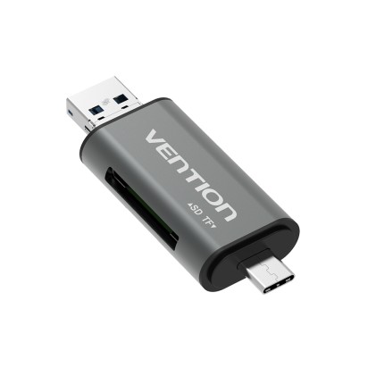 Vention CCJH0 lettore di schede USB Type-A/USB Type-C/Micro-USB Grigio