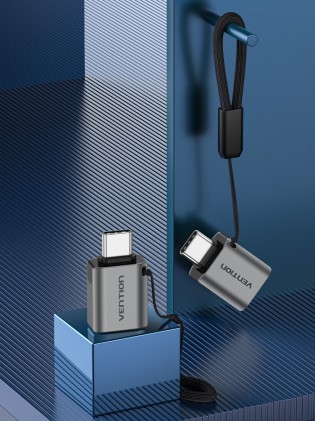Vention CDQH0 adattatore per inversione del genere dei cavi USB C USB A Grigio
