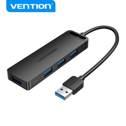 Vention CHLBD hub di interfaccia USB 3.2 Gen 1 (3.1 Gen 1) Type-A 5000 Mbit/s Nero