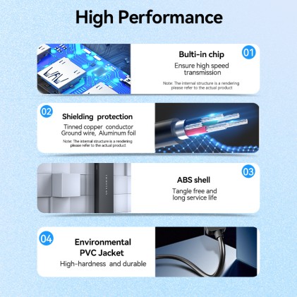 Vention CHLBD hub di interfaccia USB 3.2 Gen 1 (3.1 Gen 1) Type-A 5000 Mbit/s Nero