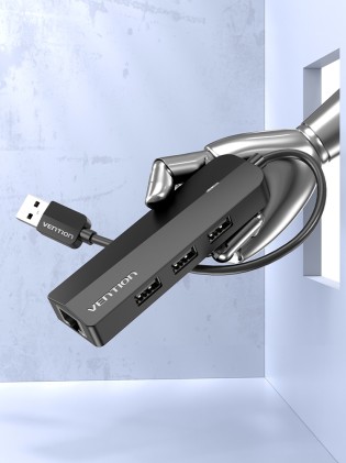 Vention CHPBB hub di interfaccia USB 2.0 480 Mbit/s Nero