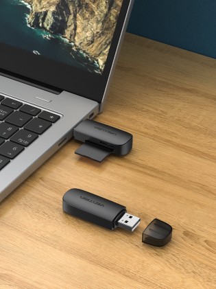 Vention CLEB0 lettore di schede USB Nero