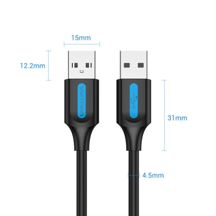 Vention COJBD cavo USB USB 2.0 0,5 m USB A Nero