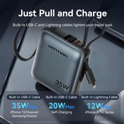 Vention FHFN0 batteria portatile 10000 mAh Grigio