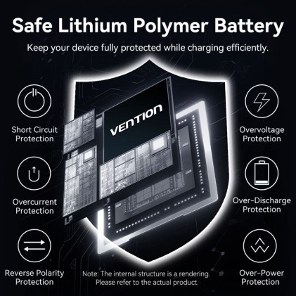 Vention FKHH0 batteria portatile 10000 mAh Nero
