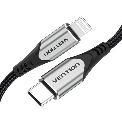 Vention TACHF cavo per cellulare Grigio 1 m USB C Lightning