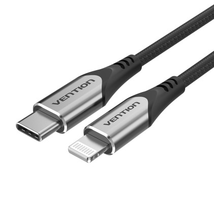 Vention TACHF cavo per cellulare Grigio 1 m USB C Lightning