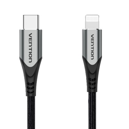 Vention TACHF cavo per cellulare Grigio 1 m USB C Lightning