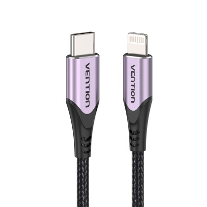 Vention TACVF cavo per cellulare Nero, Viola 1 m USB C Lightning