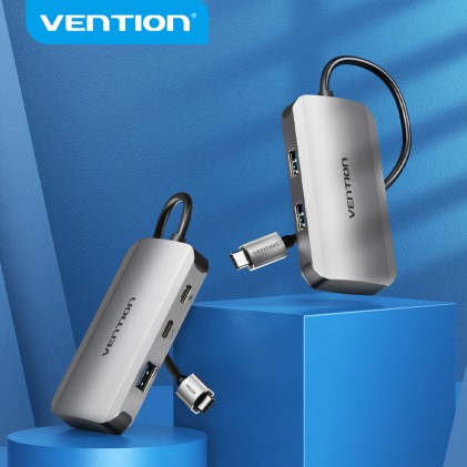 Vention TNDHB hub di interfaccia USB tipo-C 5000 Mbit/s Grigio