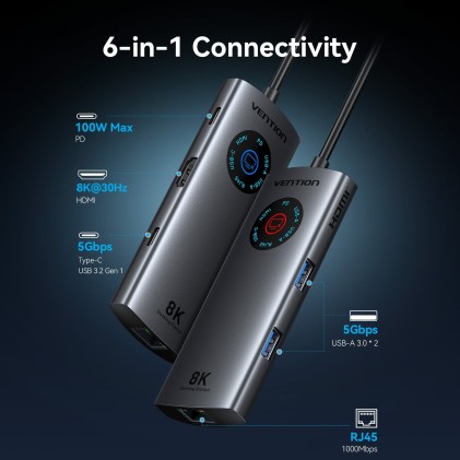 Vention TQZHB docking station per unit&agrave; di archiviazione Grigio
