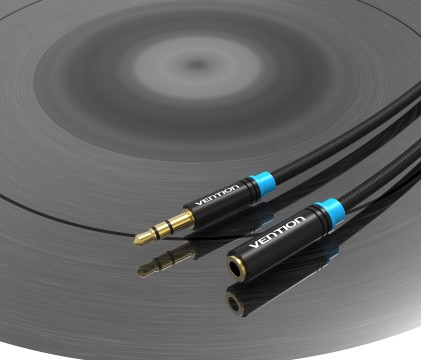 Vention VAB-B06-B050-M cavo audio 0,5 m 3.5mm Nero