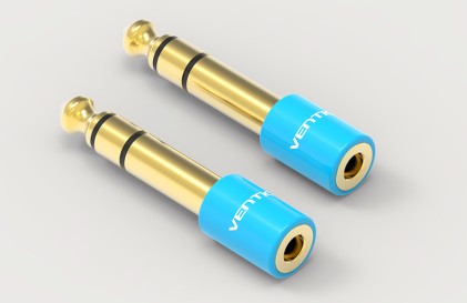 Vention VAB-S01-L adattatore per inversione del genere dei cavi 6.5 mm 3,5 mm Blu