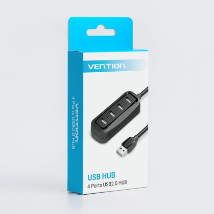 Vention VAS-J43-B015 hub di interfaccia USB 2.0 480 Mbit/s Nero