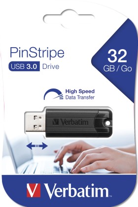 Verbatim Pen Disk 32Gb Store Ngo Pinstripe Black