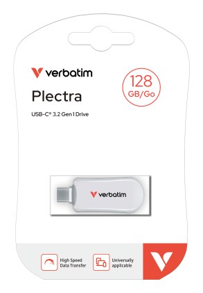 Verbatim Pen Disk Plectra Usb-C 3.2 Gen 1 Flash Drive White 128Gb