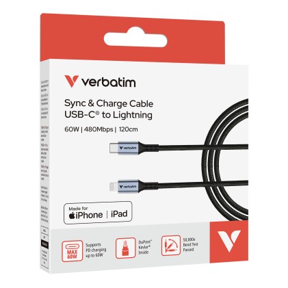 Verbatim Cavo Sync  Charge Cable Usb-C To Lightning 120 Cm