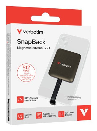 Verbatim Ssd Esterno Snapback 512Gb Mocha Metallic Usb-C + Magsafe