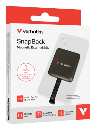 Verbatim Ssd Esterno Snapback 1Tb Mocha Metallic Usb-C + Magsafe