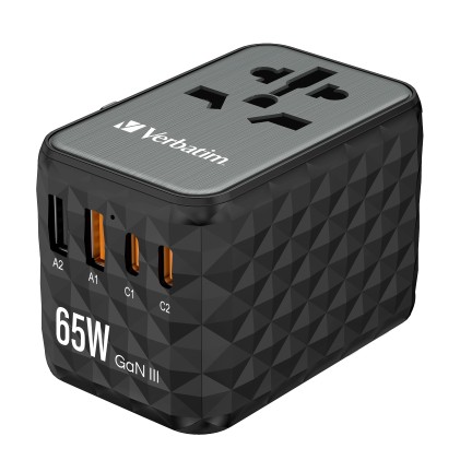 Verbatim Adattatore Universale Da Viaggio Uta-05 Gan Iii Universal Travel Adapter With 2 X Usb-C Pd
