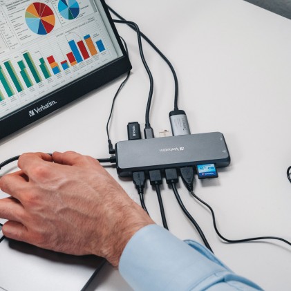 Verbatim CMH-05 USB tipo-C 5000 Mbit/s Argento