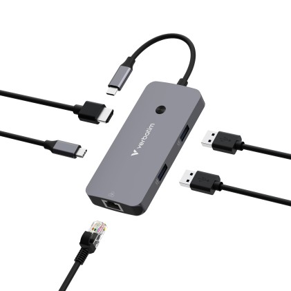 Verbatim CMH-05 USB tipo-C 5000 Mbit/s Argento
