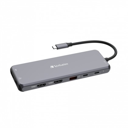 Verbatim Docking Station Usb-C Pro Multiport Hub 13 In 1 8K Pd 85W