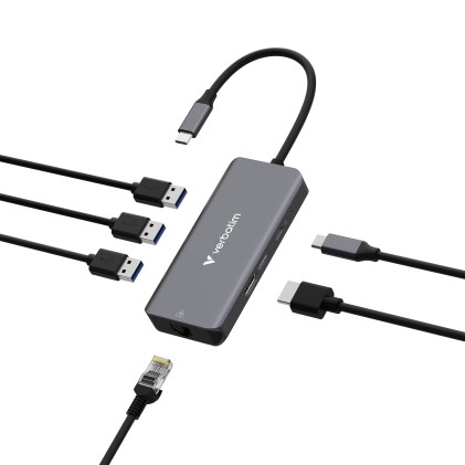 Verbatim 32157 hub di interfaccia USB 3.2 Gen 1 (3.1 Gen 1) Type-C 5000 Mbit/s Grigio