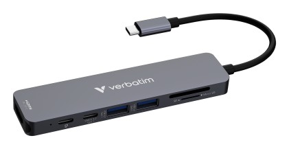 Verbatim 32158 hub di interfaccia USB 3.2 Gen 1 (3.1 Gen 1) Type-C 5000 Mbit/s Grigio