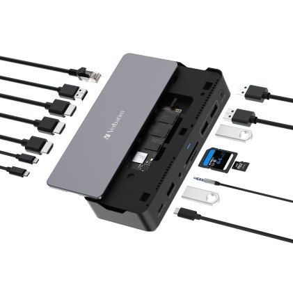 Varbatim Docking Station 15 Porte Con Ssd Inclusa Usb-C Cds-15Ssd