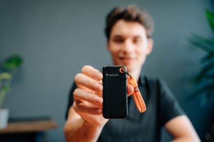 Verbatim Pocket SSD 1 TB USB tipo-C 3.2 Gen 2 (3.1 Gen 2) Nero, Arancione