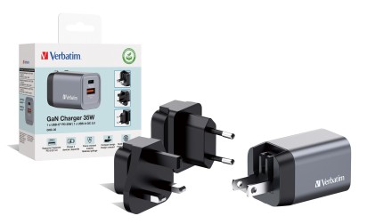 Verbatim Caricatore Da Parete Gnc-35 Gan Charger 2 Port 35W Usb A/C (Eu/Uk/Us)