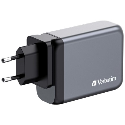 Verbatim Caricatore Da Parete Gnc-100 Gan Charger 4 Port 100W Usb A/C (Eu/Uk/Us)