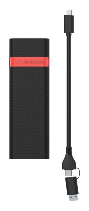 Verbatim 32261 contenitore di unit&agrave; di archiviazione Box esterno SSD Nero, Rosso M.2 Alimentazione USB