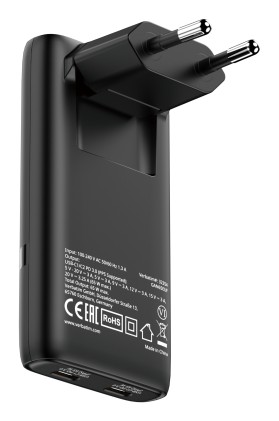 Verbatim Alimentatore Da Muro 2 Porte Usb C 65W