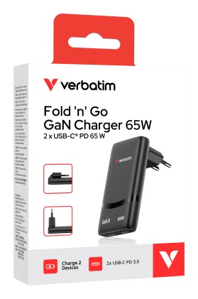 Verbatim Alimentatore Da Muro 2 Porte Usb C 65W