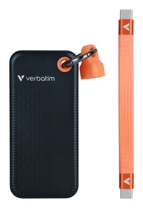Verbatim Pocket SSD 256 GB USB tipo-C 3.2 Gen 2 (3.1 Gen 2) Nero, Arancione