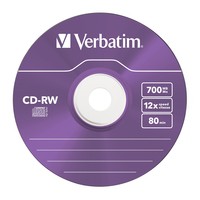 CD-RW Verbatim 700MB 5pcs Pack 12x SlimCase colour retail