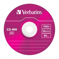 CD-RW Verbatim 700MB 5pcs Pack 12x SlimCase colour retail