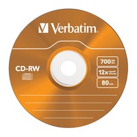CD-RW Verbatim 700MB 5pcs Pack 12x SlimCase colour retail