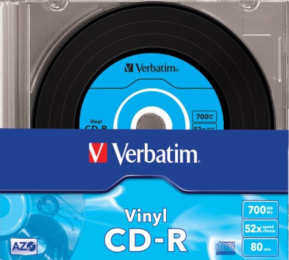 VERBATIM CD-R 80 min. / 700 MB 52x 10-pack slim jewelcase DataLife Plus, vinyl surface, 2x5 colors