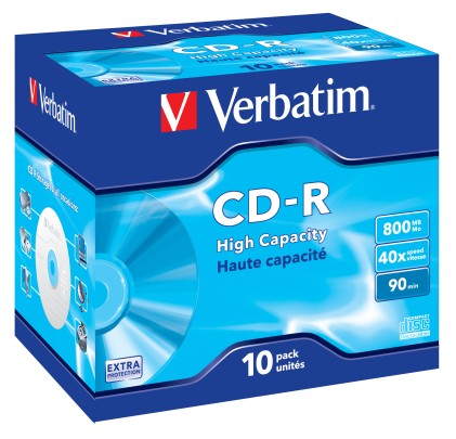 Verbatim CD-R High Capacity 800 MB 40x 10 pz