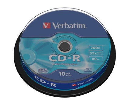 VERBATIM CD-R 80 min. / 700MB 52x 10-pack spindle DataLife Plus extra protection surface